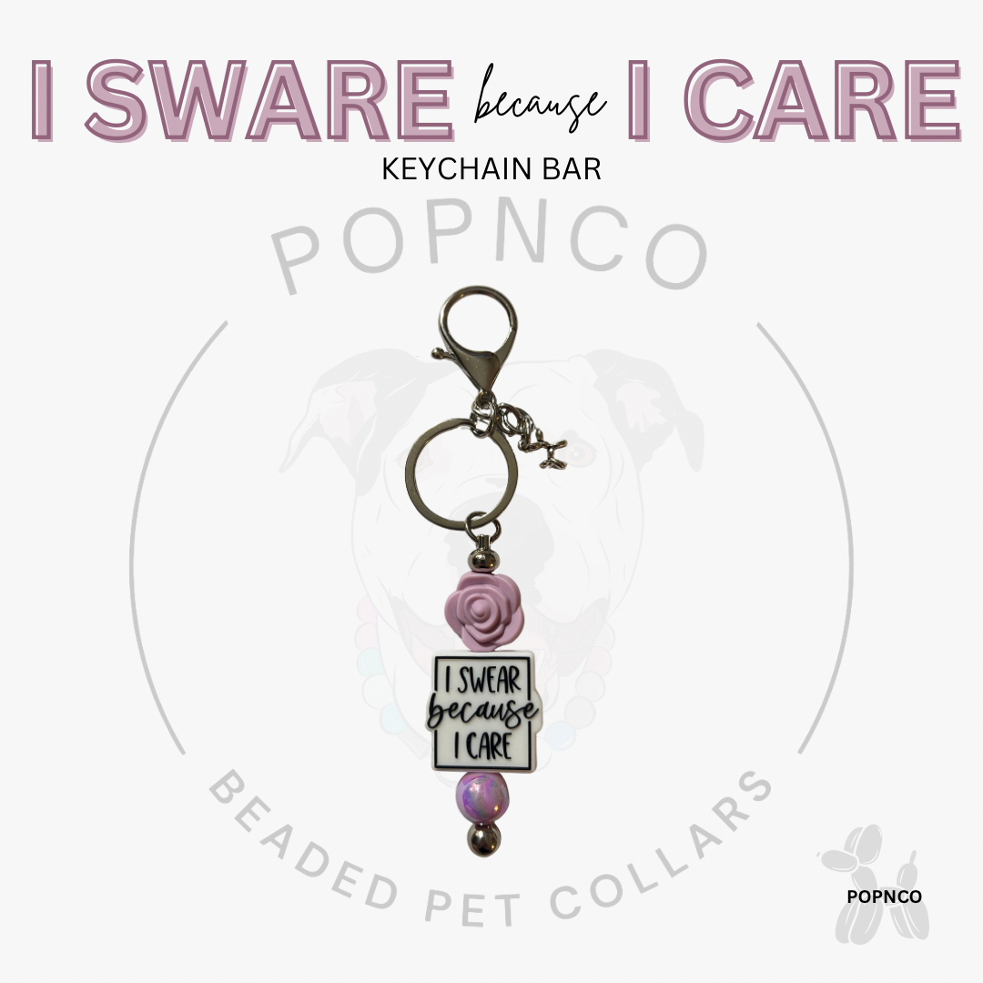 Keychain Bar - I SWARE Because I Care - Purple