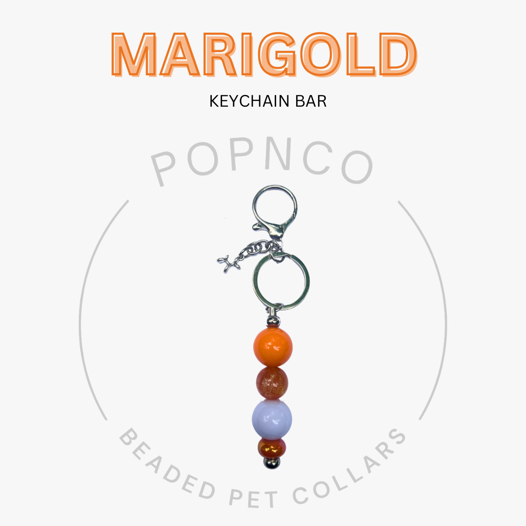 Keychain bar with beads on a white background, featuring the brand 'Popnco'.
