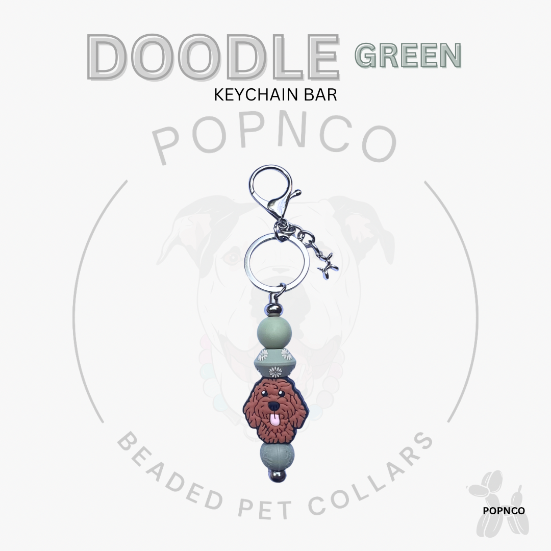 Keychain bar with beaded design on a white background, featuring the brand 'Popnco'.