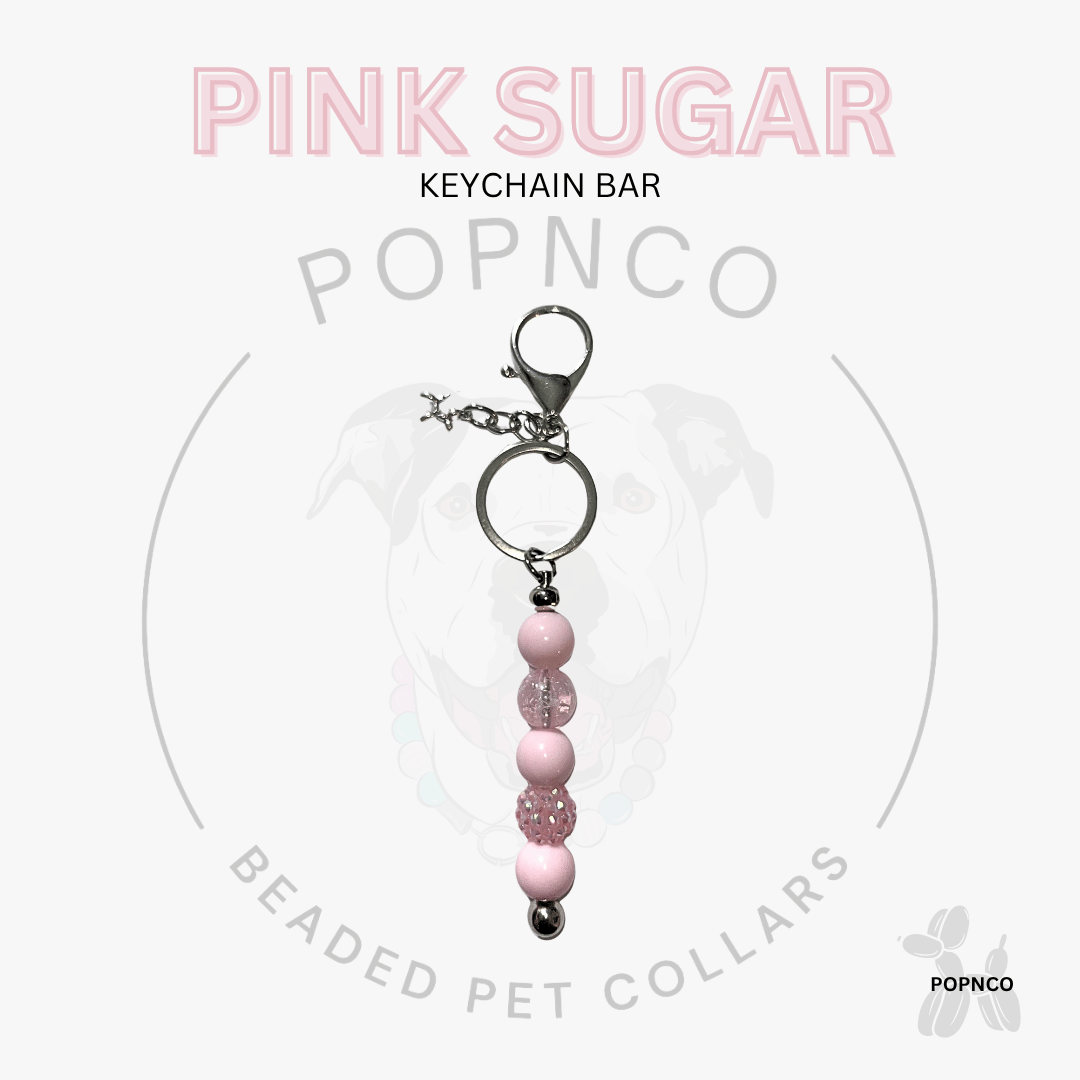 PINK SUGAR Beaded Keychain