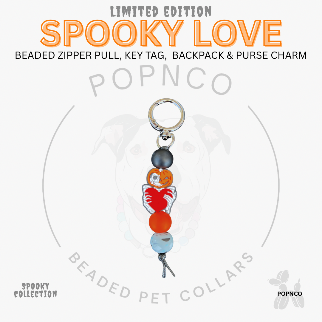 Zipper Pull | Key Tag | Backpack and Purse Charm - Spooky Collection - SPOOKY LOVE