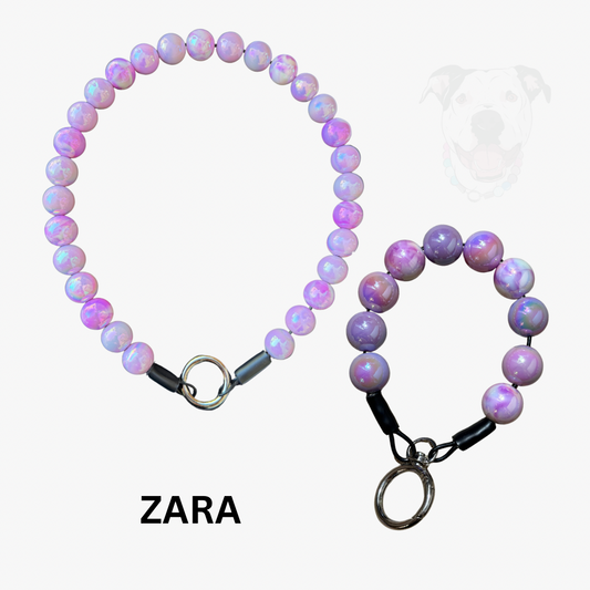 ZARA BESTIE MATCH Beaded Collar and Keychain Wristlet