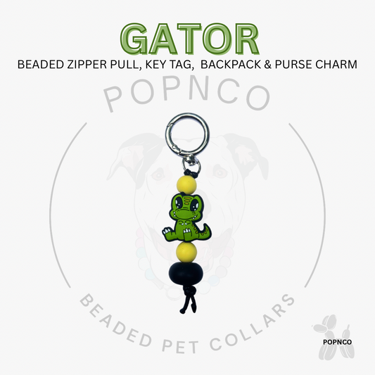 Zipper Pull | Key Tag | Backpack and Purse Charm - GATOR