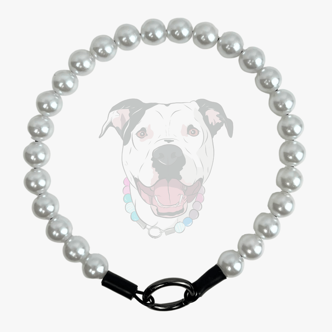 The Bestie Match - Pearl 12mm Collar and Keychain Wristlet