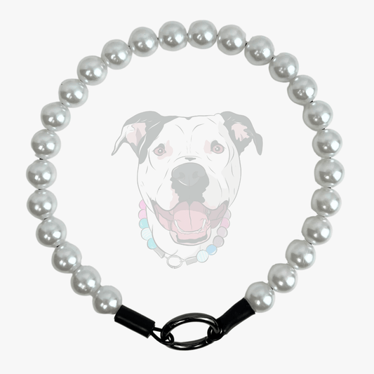 The Bestie Match - Pearl 12mm Collar and Keychain Wristlet