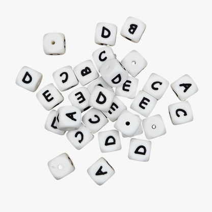Alphabet Silicone Beads 12mm  POPNCO