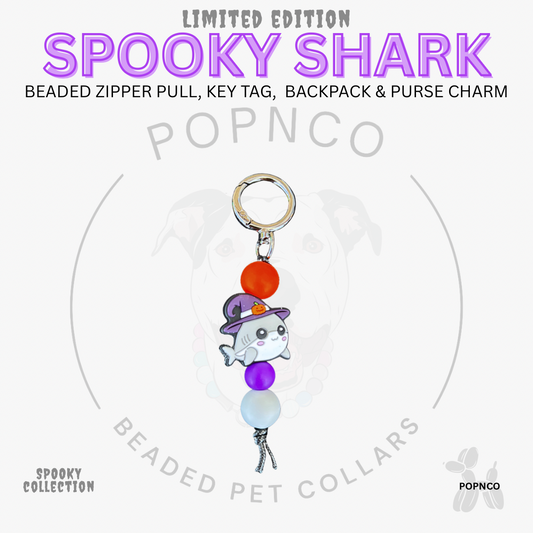 Zipper Pull | Key Tag | Backpack and Purse Charm - Spooky Collection - SPOOKY SHARK