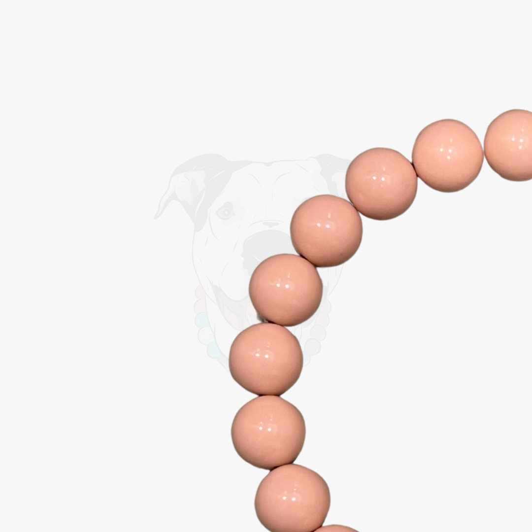 Row of pink beads on a white background POPNCO Acrylic Beads, beaded collar, Beaded dog collar, beaded necklace, Breathable dog collar, cat collar, Cat necklace, Collar for sensitive skin dogs, Comfortable Dog Collar, dog collar, dog Necklace, Durable dog collar, Easy to clean dog collar, fashion collar, handmade, Pet accessories, pet collar, pet necklace, slip on collar, Slip on dog collar, Stylish dog collar