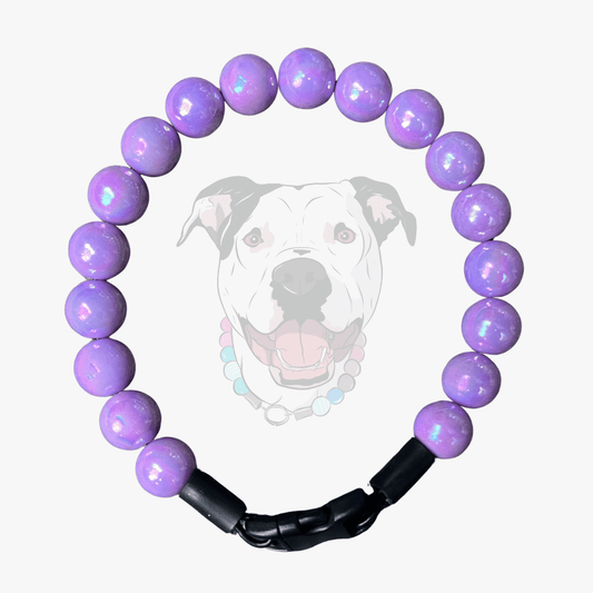 CUSTOM Beaded Pet Collar - NORA Dark "Mini" 16mm