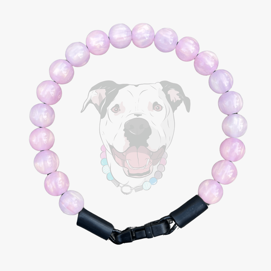 Pink Sparkly Galaxy 12mm beaded pet collar from POPNCO