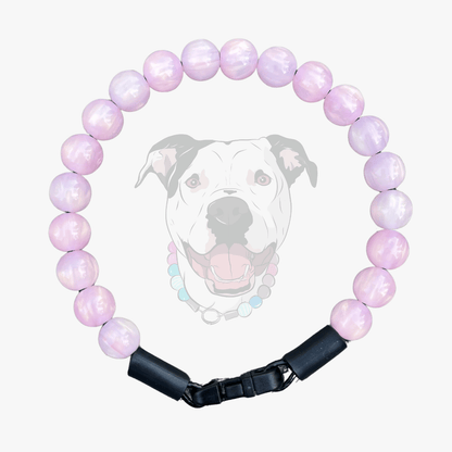 Pink Sparkly Galaxy 12mm beaded pet collar from POPNCO