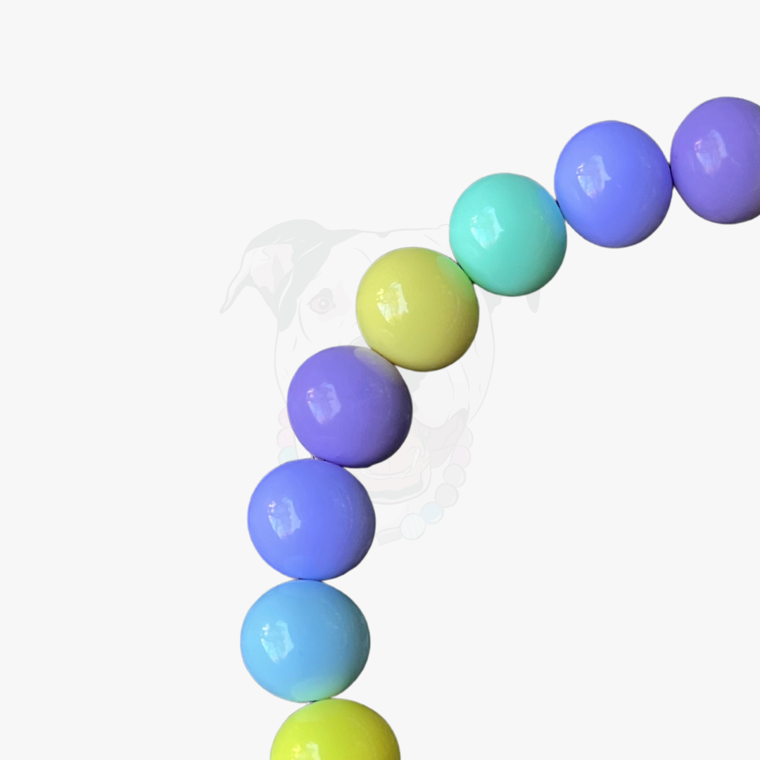 Colorful bubble gum balls on a white background