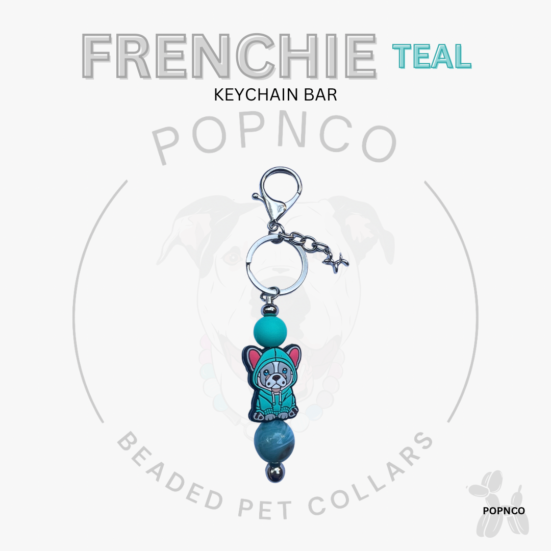Keychain Bar - Dog - FRENCHIE - Green