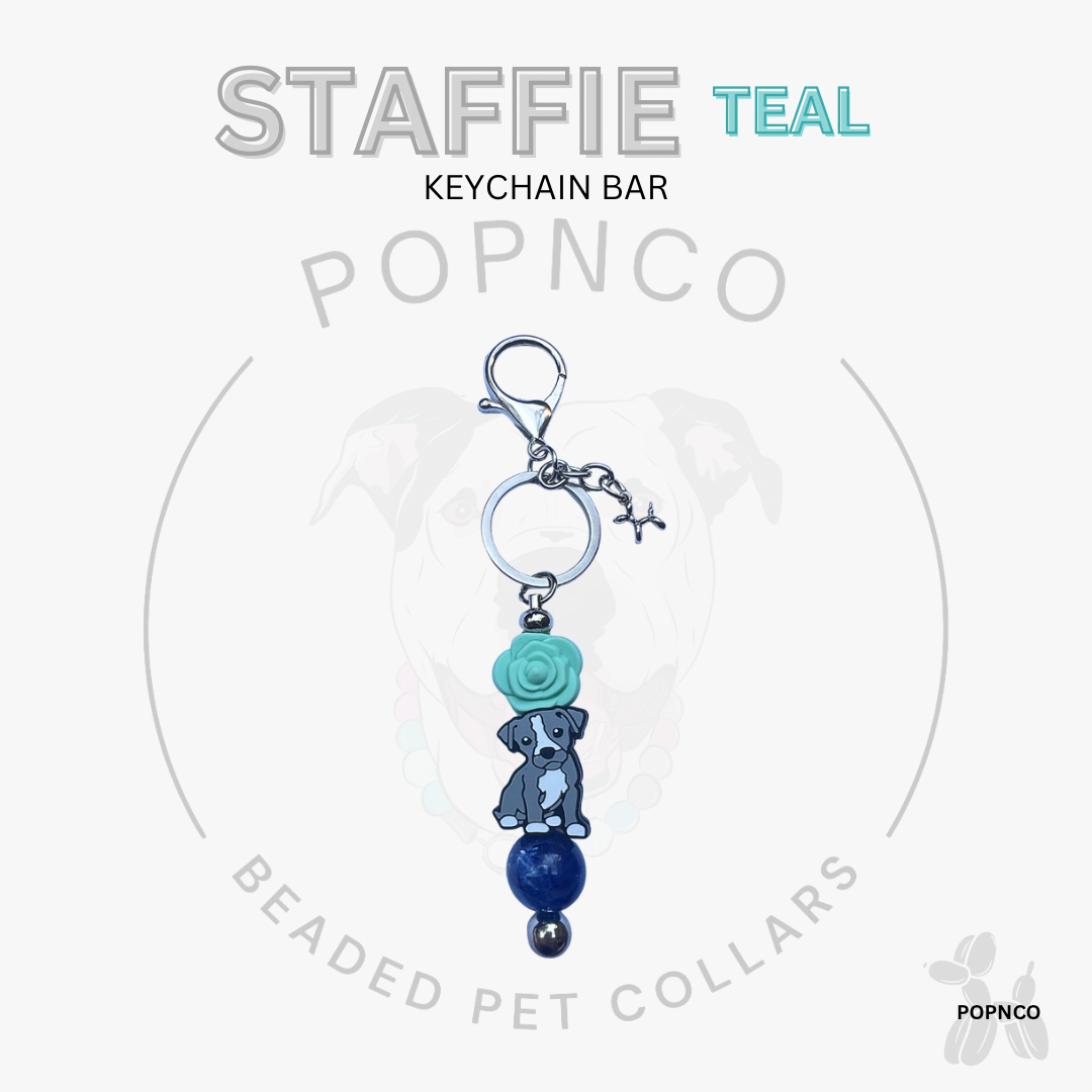 Keychain Bar - Dog - STAFFIE - Teal