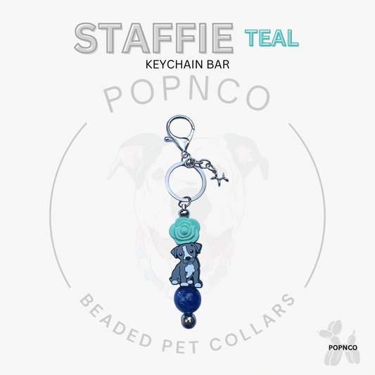 Keychain Bar - Dog - STAFFIE - Teal