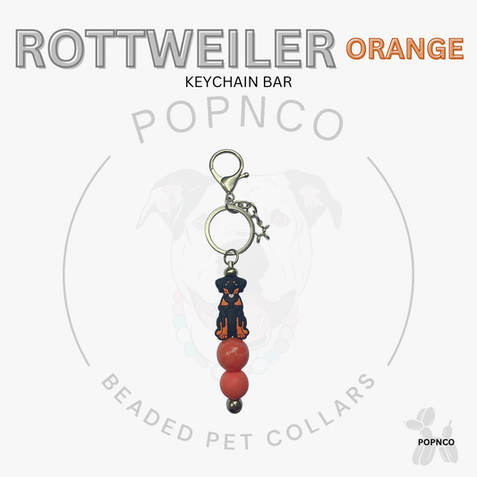 Keychain Bar - Dog - ROTTWEILER - Orange