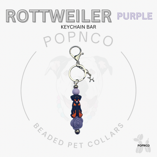 Keychain Bar - Dog - ROTTWEILER - Purple