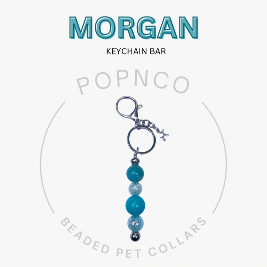 Keychain bar with beads on a white background, featuring the brand 'Popnco'.