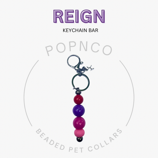 Keychain bar with beads on a white background, featuring the brand 'Popnco'.