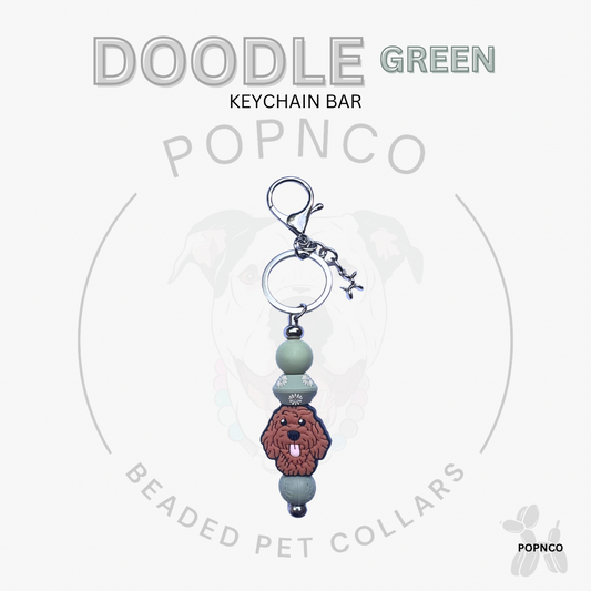 Keychain bar with beaded design on a white background, featuring the brand 'Popnco'.