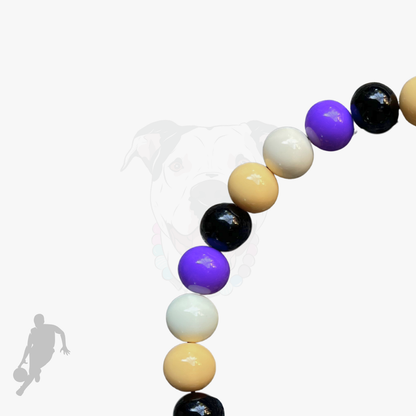 Colorful beaded bracelet on a white background POPNCO