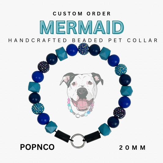 Custom Collar - MERMAID - 19"