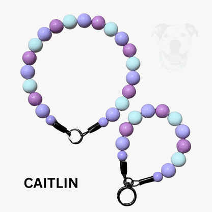 THE BESTIE MATCH - Caitlin Beaded Collar and Keychain Wristlet