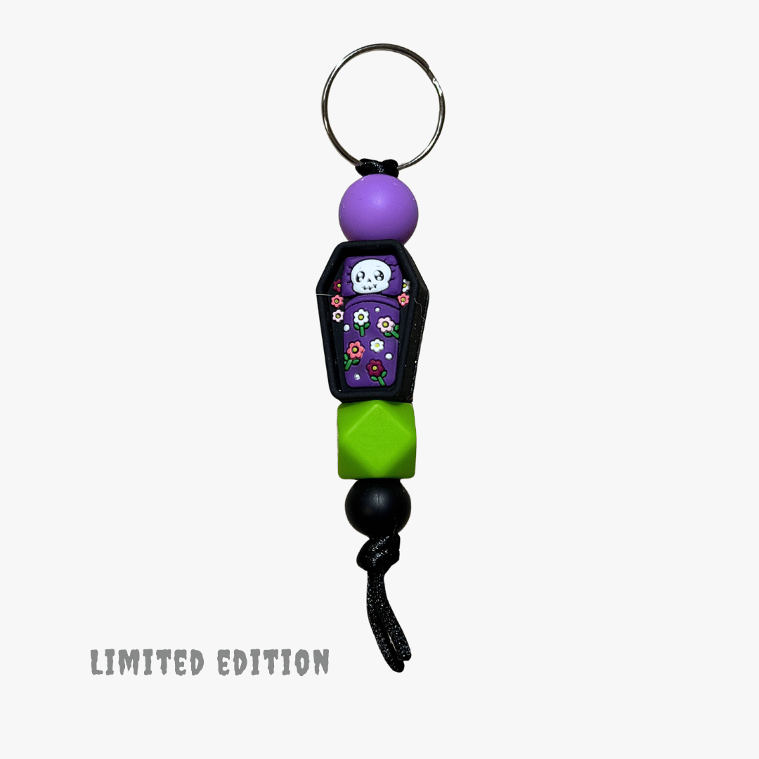 COFFIN Beaded Keychain