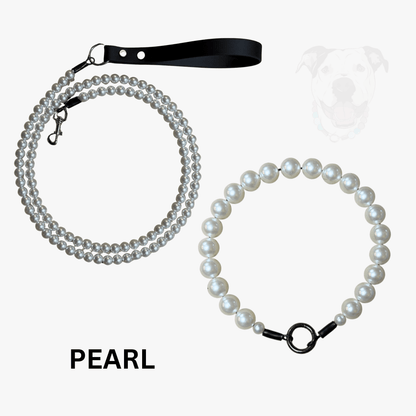 THE BESTIE MATCH | Pearl Beaded Collar and Keychain Wristlet