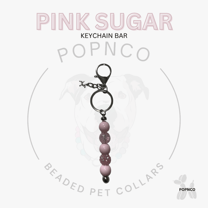 PINK SUGAR Beaded Keychain