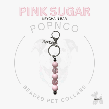PINK SUGAR Beaded Keychain