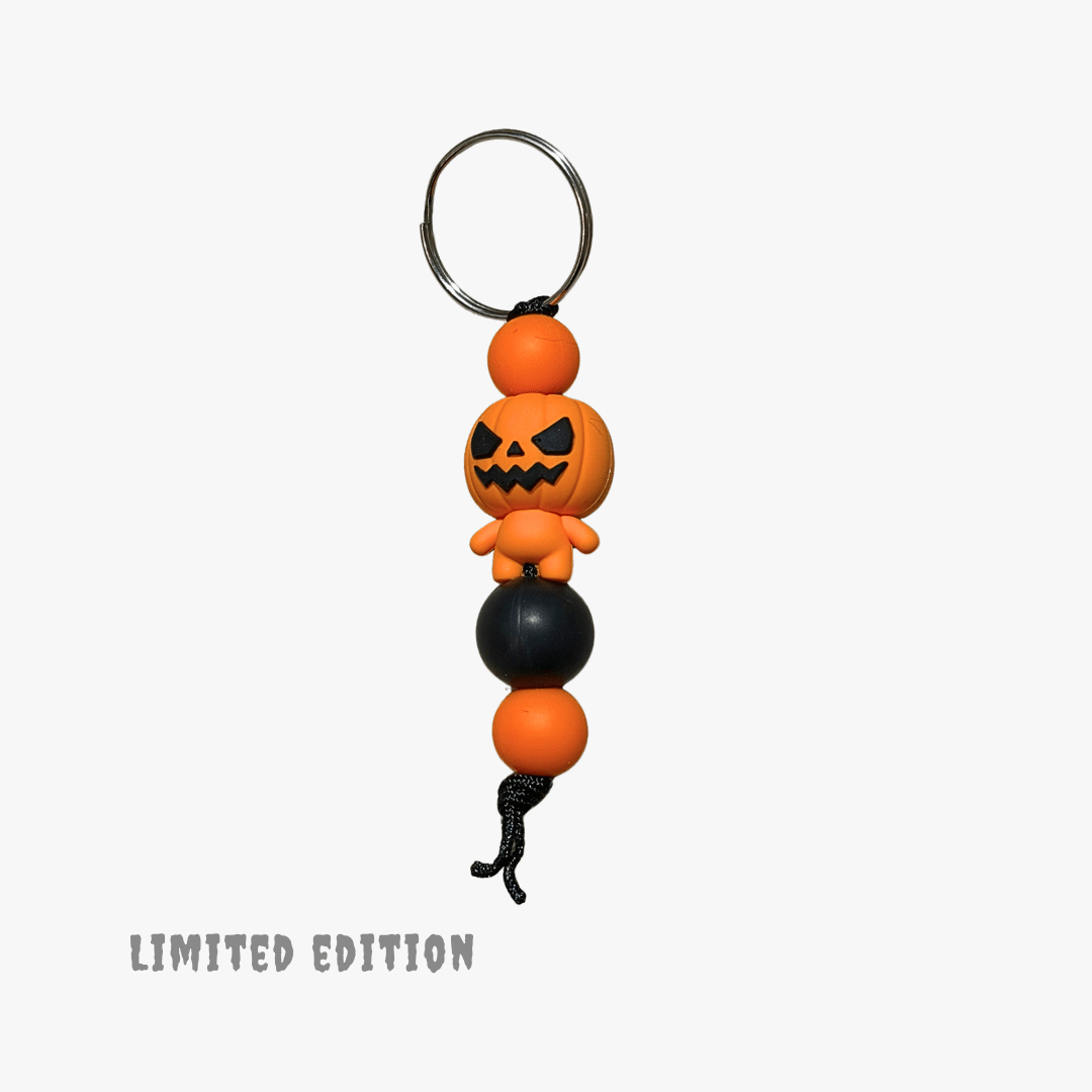 PUMPKIN Beaded Keychain
