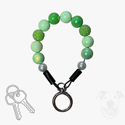 KEYCHAIN WRISTLET | Luster Collection: Bayberry Sparkle Beads