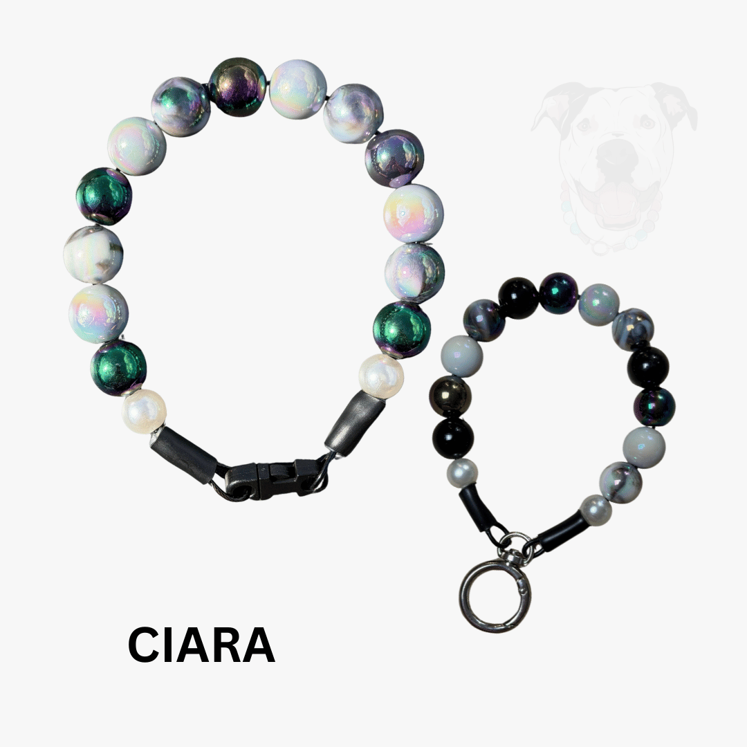 THE BESTIE MATCH - Ciara Beaded Collar and Keychain Wristlet
