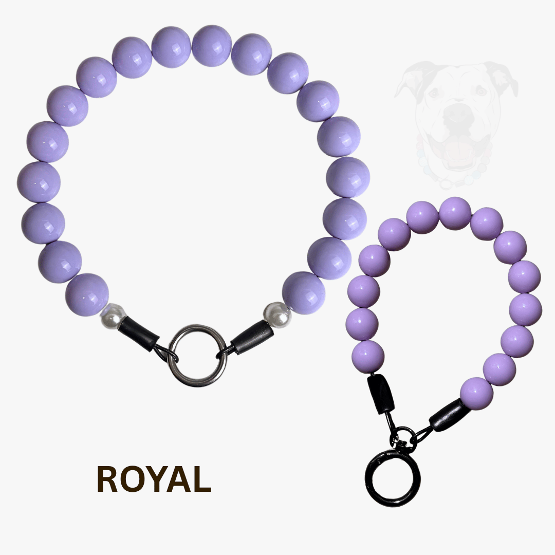 THE BESTIE MATCH - Royal Beaded Collar and Keychain Wristlet