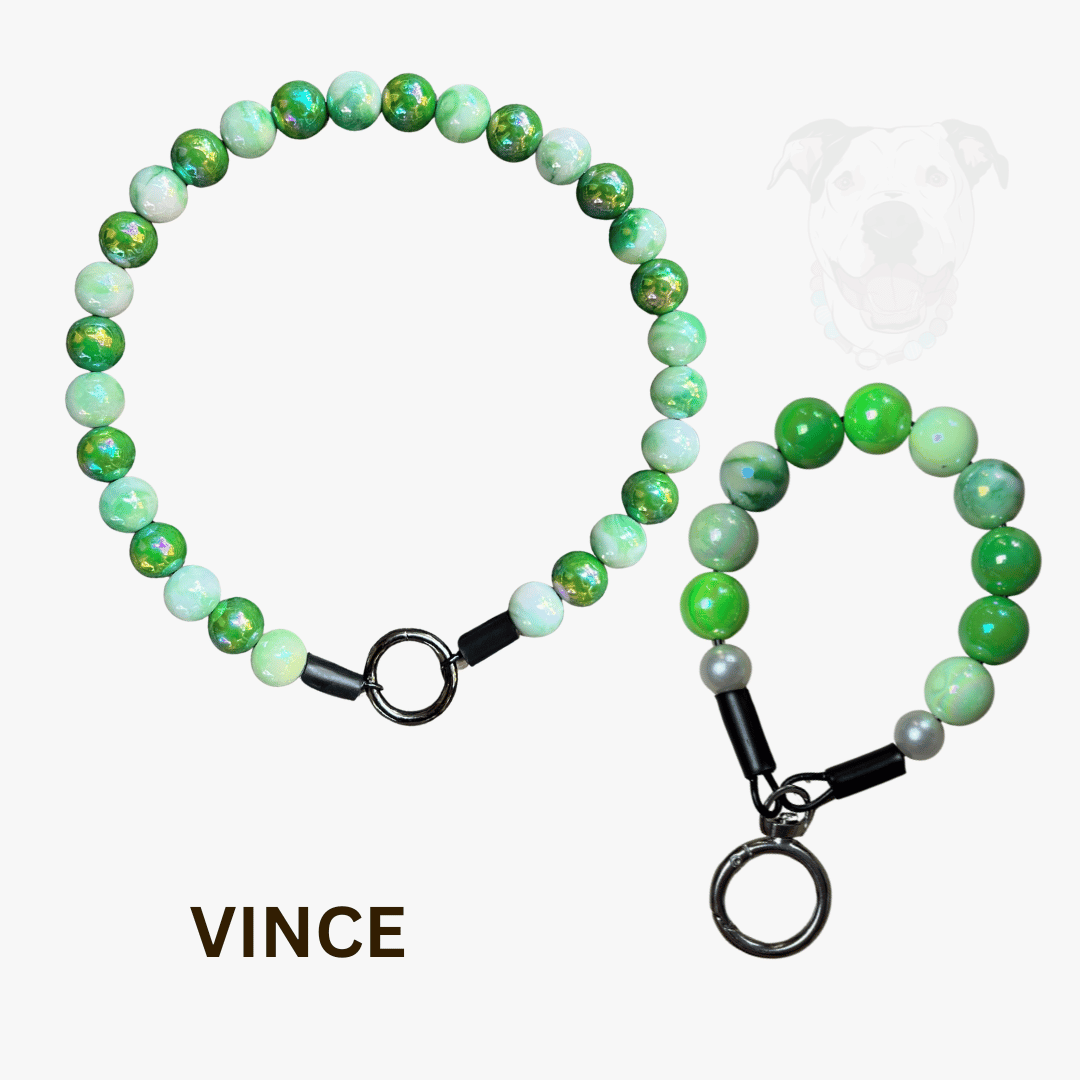 THE BESTIE MATCH - Vince Beaded Collar and Keychain Wristlet