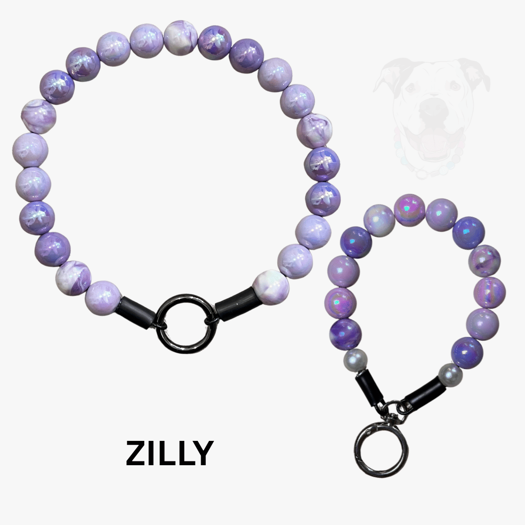 THE BESTIE MATCH - Zilly Beaded Collar and Keychain Wristlet