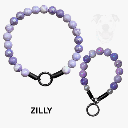 THE BESTIE MATCH - Zilly Beaded Collar and Keychain Wristlet