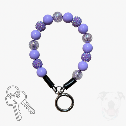KEYCHAIN WRISTLET | Luster Collection: Bayberry Sparkle Beads