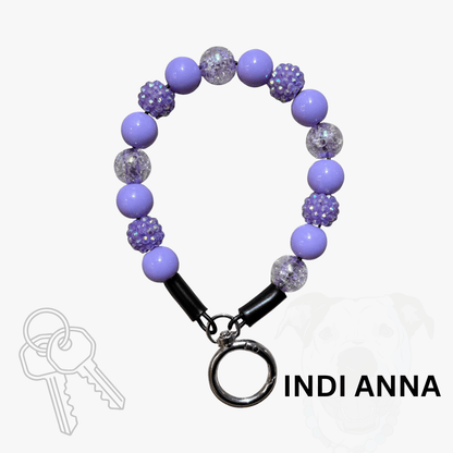 KEYCHAIN WRISTLET | Luster Collection: Bayberry Sparkle Beads