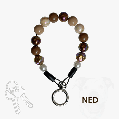 THE BESTIE MATCH - Ned Beaded Collar and Keychain Wristlet