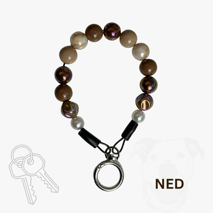 THE BESTIE MATCH - Ned Beaded Collar and Keychain Wristlet
