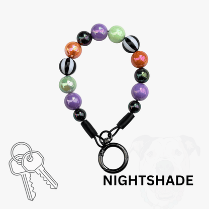THE BESTIE MATCH - Nightshade Beaded Collar and Keychain Wristlet