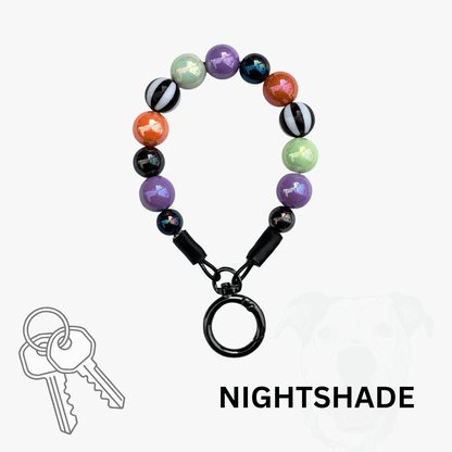 THE BESTIE MATCH - Nightshade Beaded Collar and Keychain Wristlet