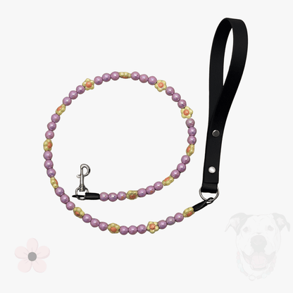 BEADED DOG LEASH | Flowers Collection