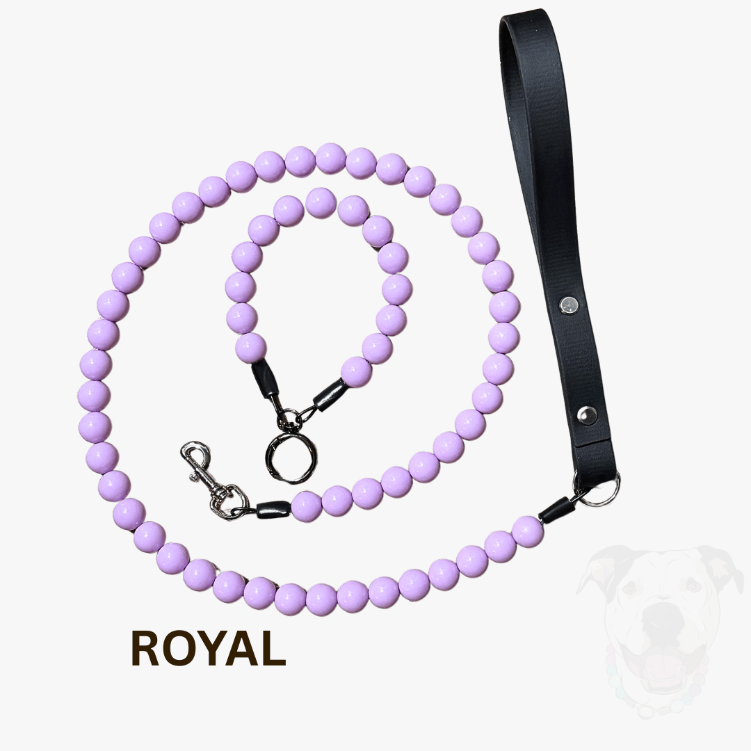 THE ULTIMATE TRIO - Royal Beaded Pet Collar, Leash and Keychain Wristlet