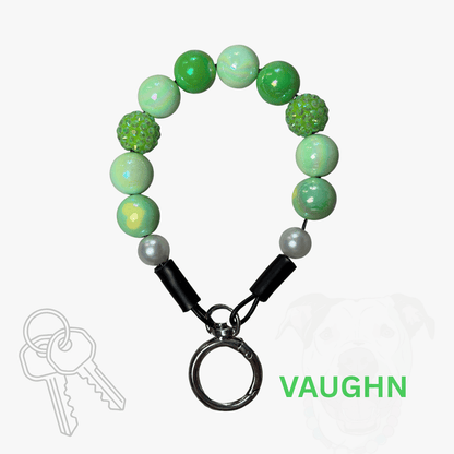 KEYCHAIN WRISTLET | Luster Collection: Bayberry Sparkle Beads