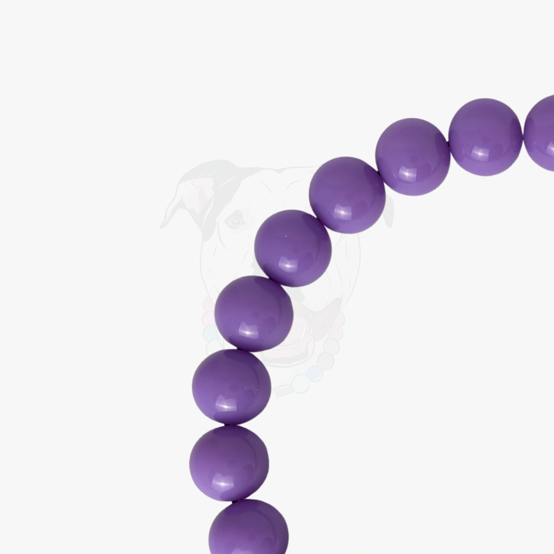Purple beaded bracelet on a white background POPNCO