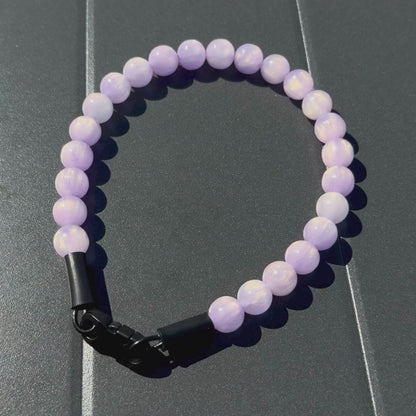 Video of purple 12mm galaxy beaded pet collar from POPNCO. 