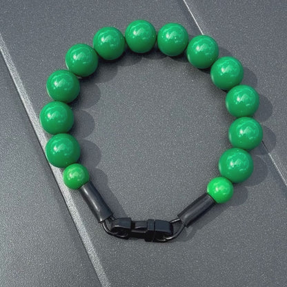 Video of Solid green POPNCO Beaded pet Collar named Forrest
